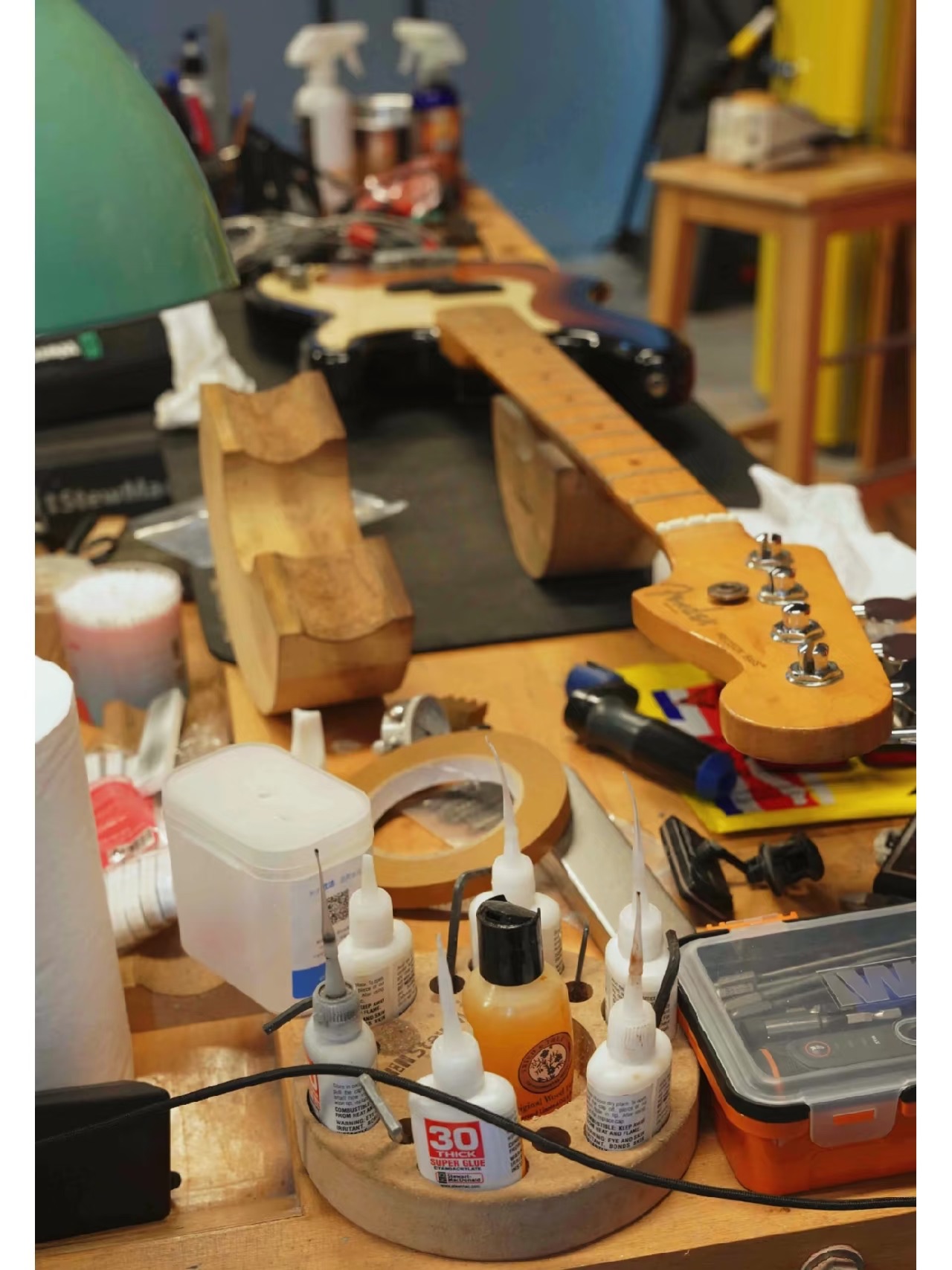 精心维护的吉他